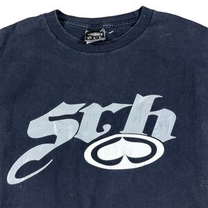 Vintage Y2K SRH Spades Center Logo T-Shirt Black Skater Surf Grunge Men’s Large